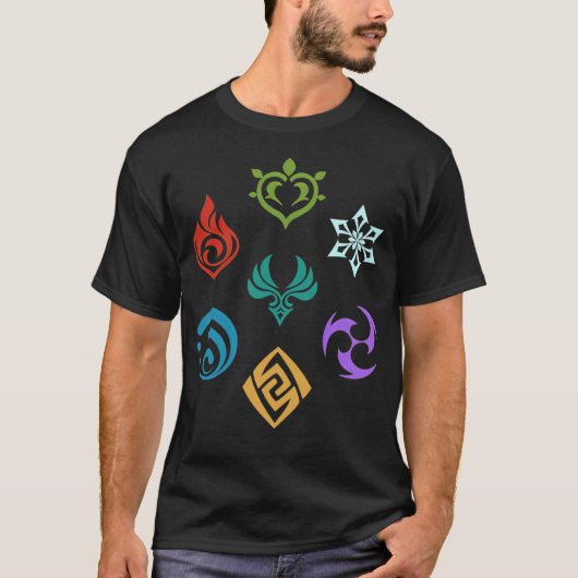 Genshin Impact All Elements Tシャツ (正面)
