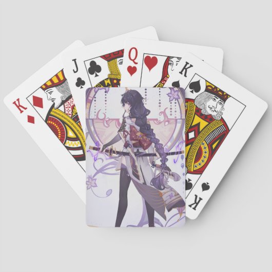 Genshin impact Baal sakura leaves トランプ (裏面)