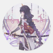 Genshin impact Baal sakura leaves ラウンドシール (正面)