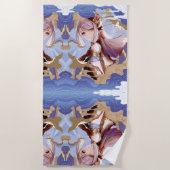 Genshin Impact Shenhe ビーチタオル (正面)