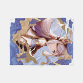 Genshin Impact Shenhe フリースブランケット (正面(横))