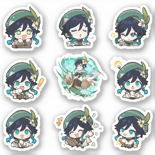 Genshin Impact Ventiスタンプ シール (正面)