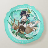 Genshin Impact: Venti Anemo Archon ラウンドクッション (裏面)