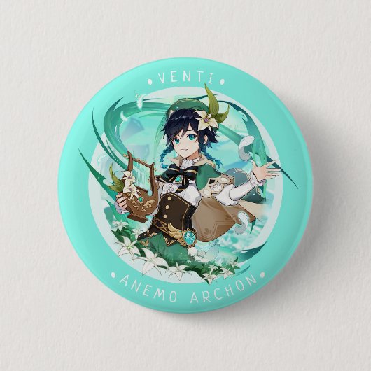Genshin Impact: Venti Anemo Archon 缶バッジ (正面)