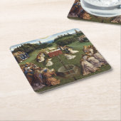 Gent Altarpiece(詳細)、Van Eyck Brothers スクエアペーパーコースター (アングル)