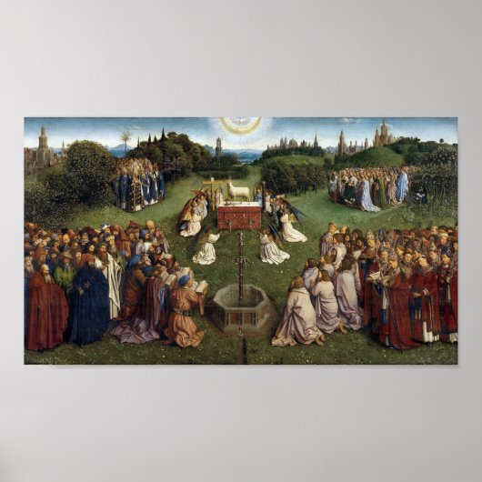 Gent Altarpiece(詳細)、Van Eyck Brothers ポスター (正面)