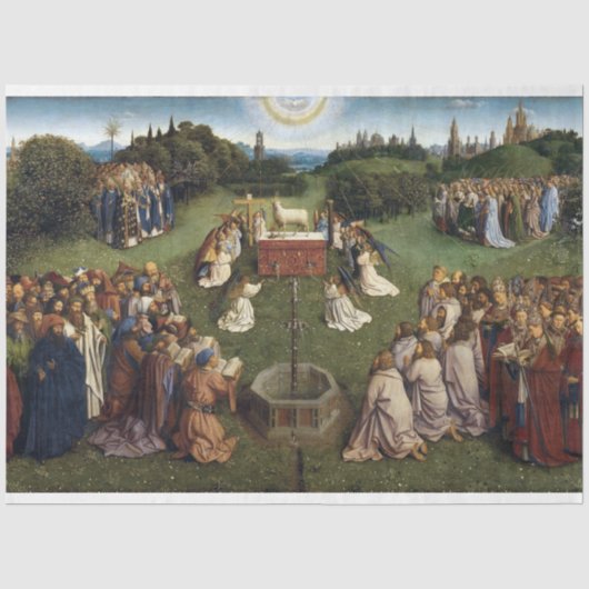 Gent Altarpiece(詳細)、Van Eyck Brothers 薄葉紙 (正面)