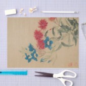 Gentiana and Red Lychnis by Ma Yuanyu 薄葉紙 (クラフト)