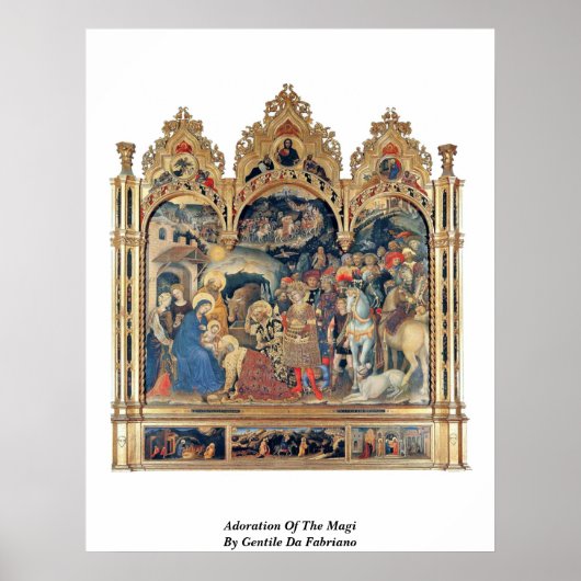 Gentile Da Fabrianoによるマグィの崇拝 ポスター (正面)