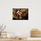 Gentileschi – ガラテアの勝利1650 ポスター (キッチン)