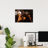Gentileschi – コルシカとサテュロ ポスター (ホームオフィス)