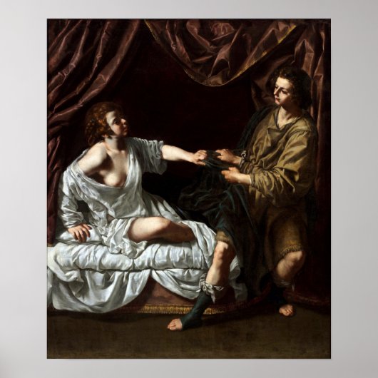Gentileschi – ジョセフとポティpharの妻 ポスター (正面)