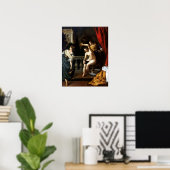 Gentileschi – バスティバAt Her Bath 1645 ポスター (ホームオフィス)
