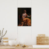Gentileschi – 自己の肖像画としてマリア・マグダレナ ポスター (キッチン)