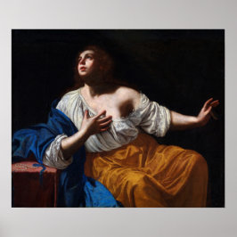 Gentileschi - Penitent Magdalene ポスター