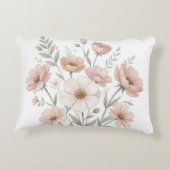 Gentle Anemone Bouquet Watercolor Softness アクセントクッション (裏面)