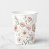 Gentle Anemone Bouquet Watercolor Softness 紙コップ (裏面)