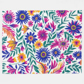 Gentle Bloom Aesthetic 60x80 Fleece Blanket フリースブランケット (正面(横))