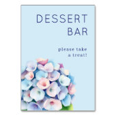 Gentle Blue Floral Hydrangea テーブルナンバー (裏面)