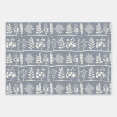 Gentle Botanic Rhythm XL blue green pink florals ラッピングペーパーシート (正面)