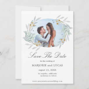 Gentle Botanicsリース⎥写真Save The Date Card セーブザデート
