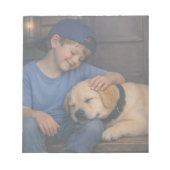 Gentle Boy and Sleeping Dog – Warm Moments Notepad ノートパッド (正面)