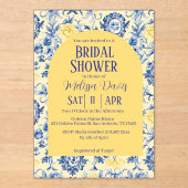 Gentle Chinoiserie Bridal Shower Invitation アクリル招待状 (正面)