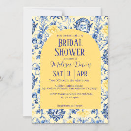 Gentle Chinoiserie Bridal Shower Invitation  マグネット招待状