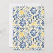 Gentle Chinoiserie Bridal Shower Invitation  招待状 (裏面)