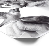 Gentle Connection Elderly Man and Hummingbird Art フォトプリント (角)