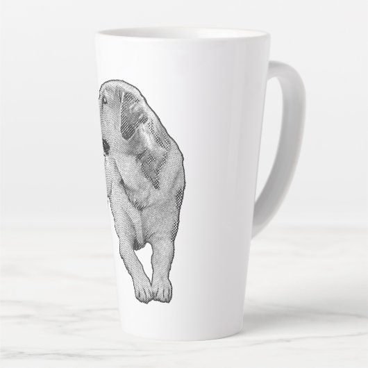 Gentle Dots, Loyal Gaze カフェラテマグ (右アングル)