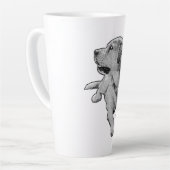 Gentle Dots, Loyal Gaze カフェラテマグ (左アングル)