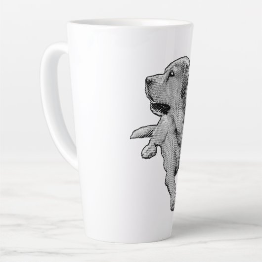 Gentle Dots, Loyal Gaze カフェラテマグ (左アングル)