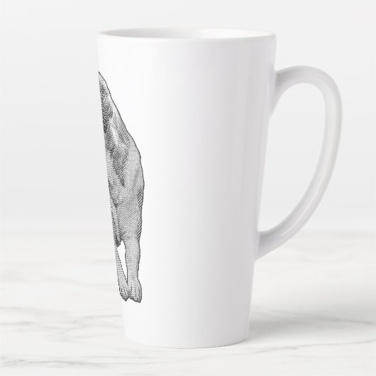 Gentle Dots, Loyal Gaze カフェラテマグ (右)