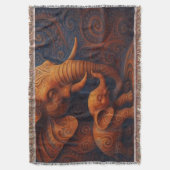 Gentle Elephants スローブランケット (正面縦)