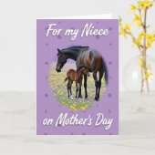 Gentle Equine Mothers Day Card カード (黄色い花)