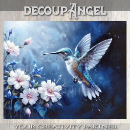 Gentle Flight Hummingbird Decoupage 薄葉紙
