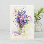 Gentle Floral Composition – Hand-Painted  招待状 (スタンド正面)