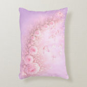 Gentle Floral Pattern – Soft Pink Roses with Soft  アクセントクッション (正面(垂直))