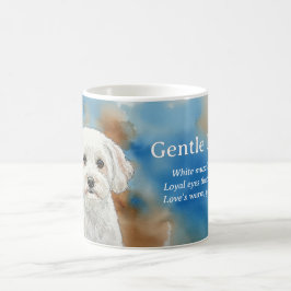 Gentle Friend Poodle俳句マグ コーヒーマグカップ