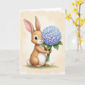Gentle Furry Friend Flower Card カード (黄色い花)