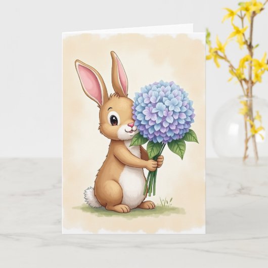 Gentle Furry Friend Flower Card カード (黄色い花)