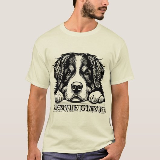 Gentle Giant Dog Art | Cute Big Friendly Dog  Tシャツ (正面)