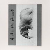 Gentle Giant Elephantの高鍵写真(文字付き) ジグソーパズル (縦)