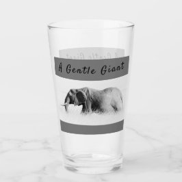 Gentle Giant Elephantの高鍵写真(文字付き) タンブラーグラス
