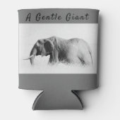Gentle Giant Elephantの高鍵写真(文字付き) 缶クーラー (正面)