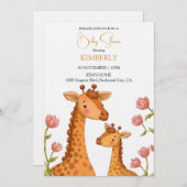 Gentle Giraffe Moments 招待状 (正面/裏面)