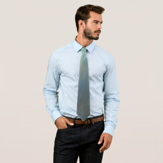 “Gentle Gradient” Tie – Turquoise to Gray, Elegant ネクタイ