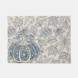 Gentle Harvest Pumpkin- Faded Ivory Door Mat ドアマット