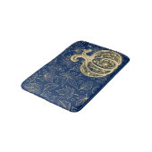 Gentle Harvest Pumpkin- Indigo Bath Mat バスマット (アングル)